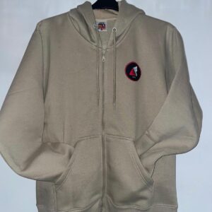 Zipped Cream Hoodie