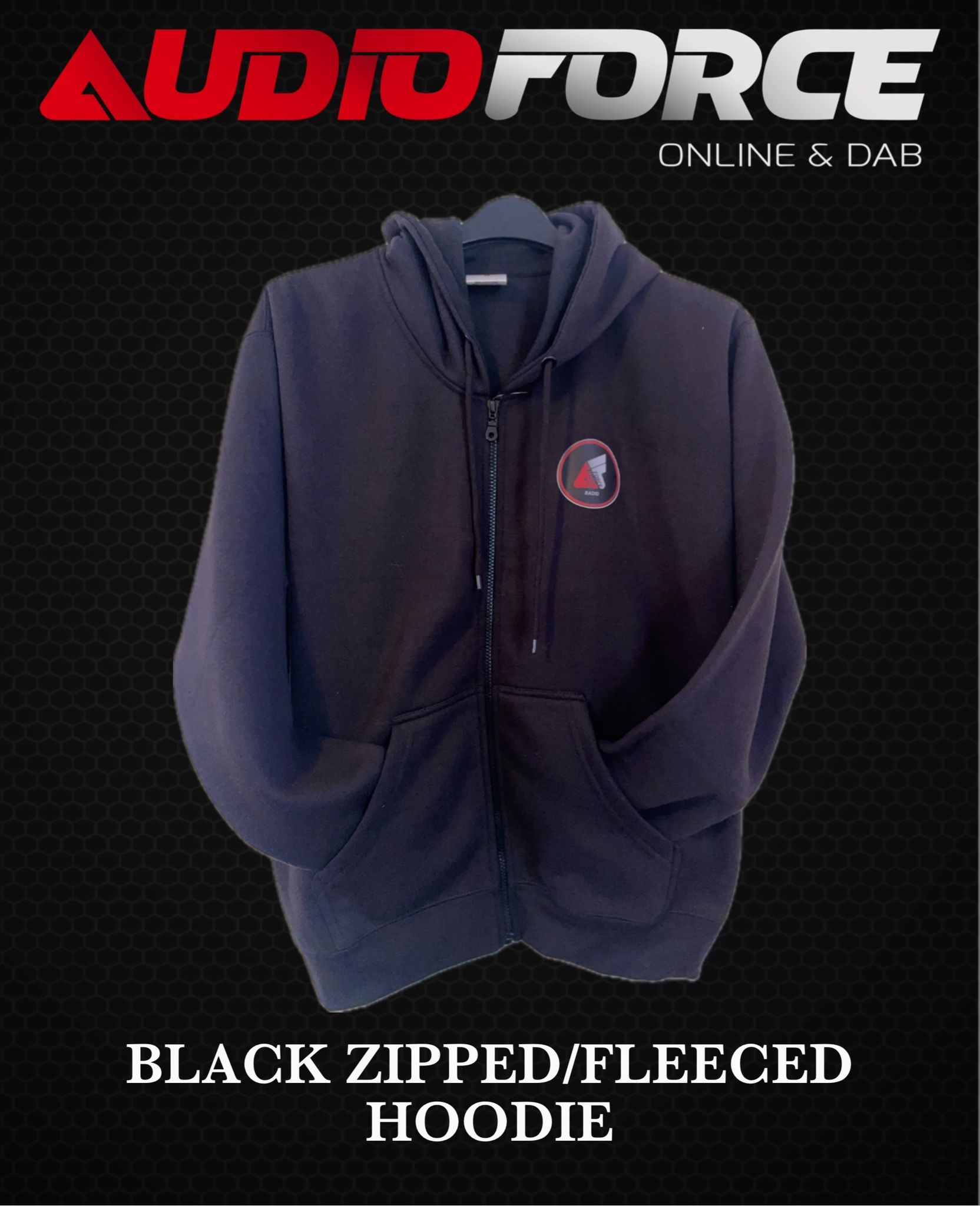 Zipped Black Hoodie