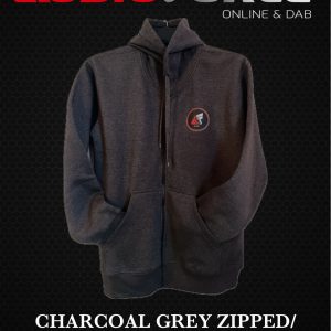 Charcoal Grey Zipped Fleeced Hoodie